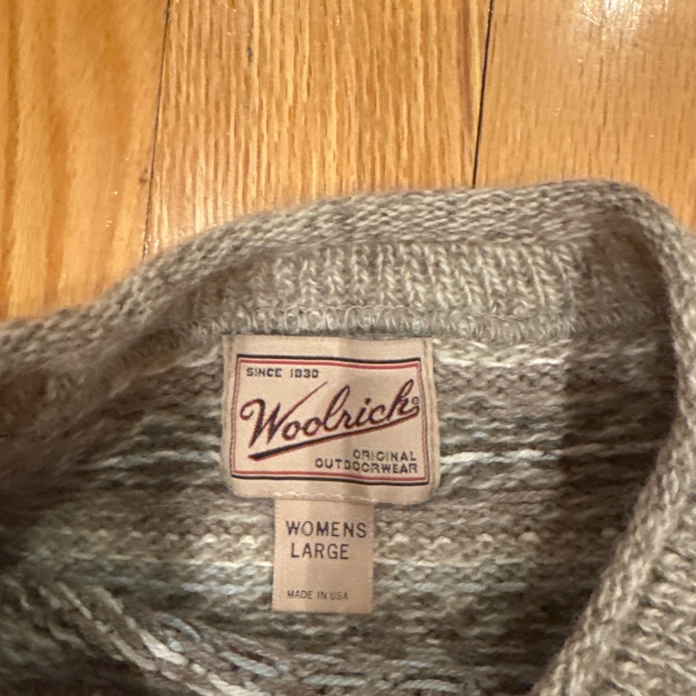 Vintage Woolrich Fair Isle Knit Sweater Cozy Oversized - Picture 3 of 8
